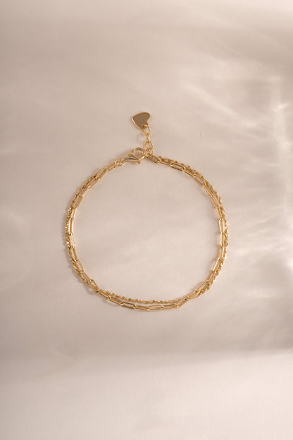 Paperclip & Chain Bracelet Set
