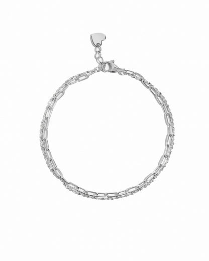 Paperclip & Chain Bracelet Set