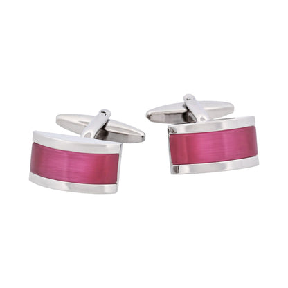 Pink Cat's Eye Cufflinks