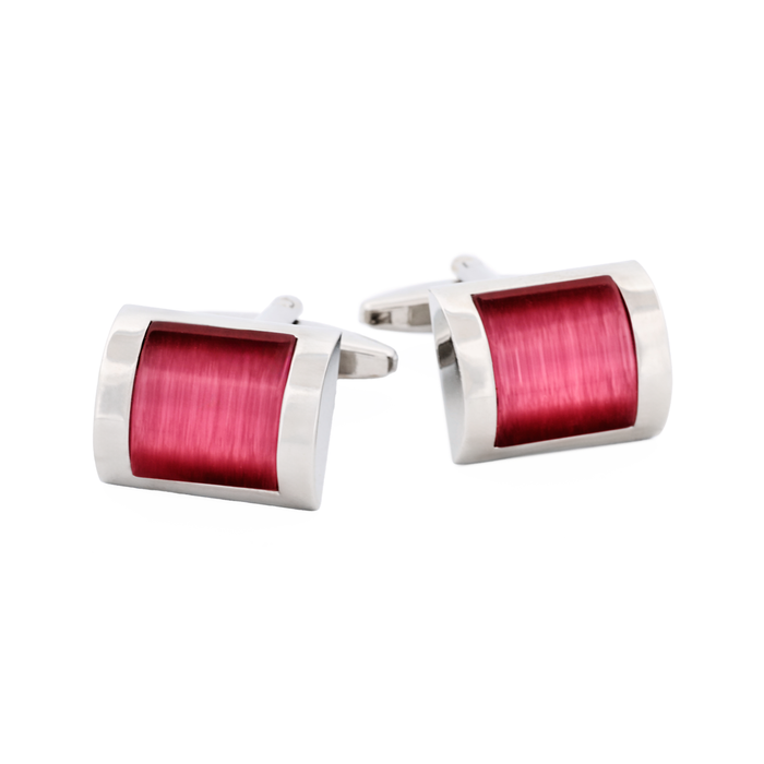 Pink cat's eye Cufflinks