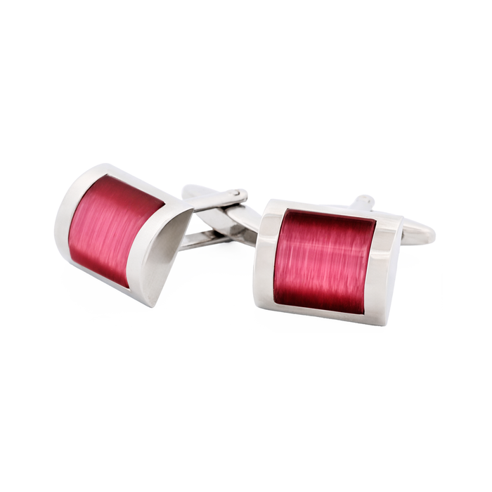 Pink cat's eye Cufflinks