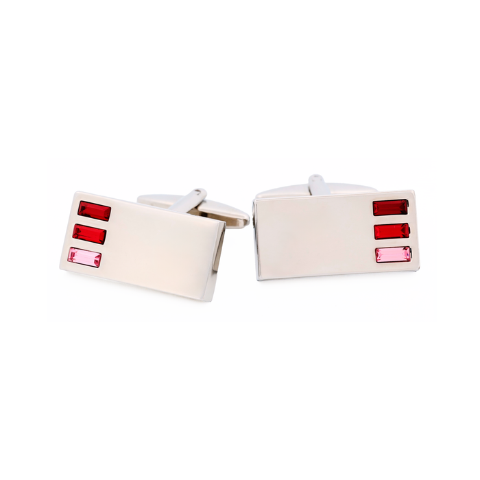 Pink Crystal Cufflinks