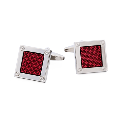 Pink enamel Cufflinks