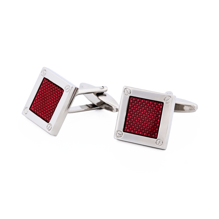 Pink enamel Cufflinks