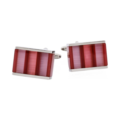 Pink & Purple Striped Cat's Eye Cufflinks