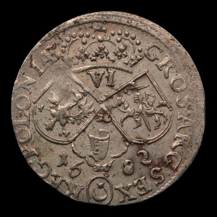 Poland, King John III Sobieski, Silver 6 Groschens - 1682 CE - Polish-Lithuania