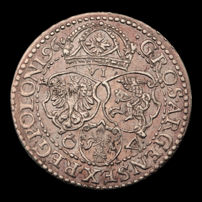 Poland, King Sigismund III, Silver 6 Groschens - 1596 CE - Polish-Lithuania