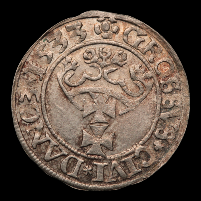 Poland, Sigismund I "the Old," Silver 1 Grosz - 1533 CE - Kingdom of Poland