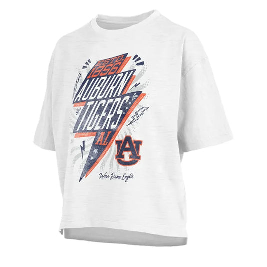 Pressbox Women's Auburn Tigers Rock & Roll Crop Top