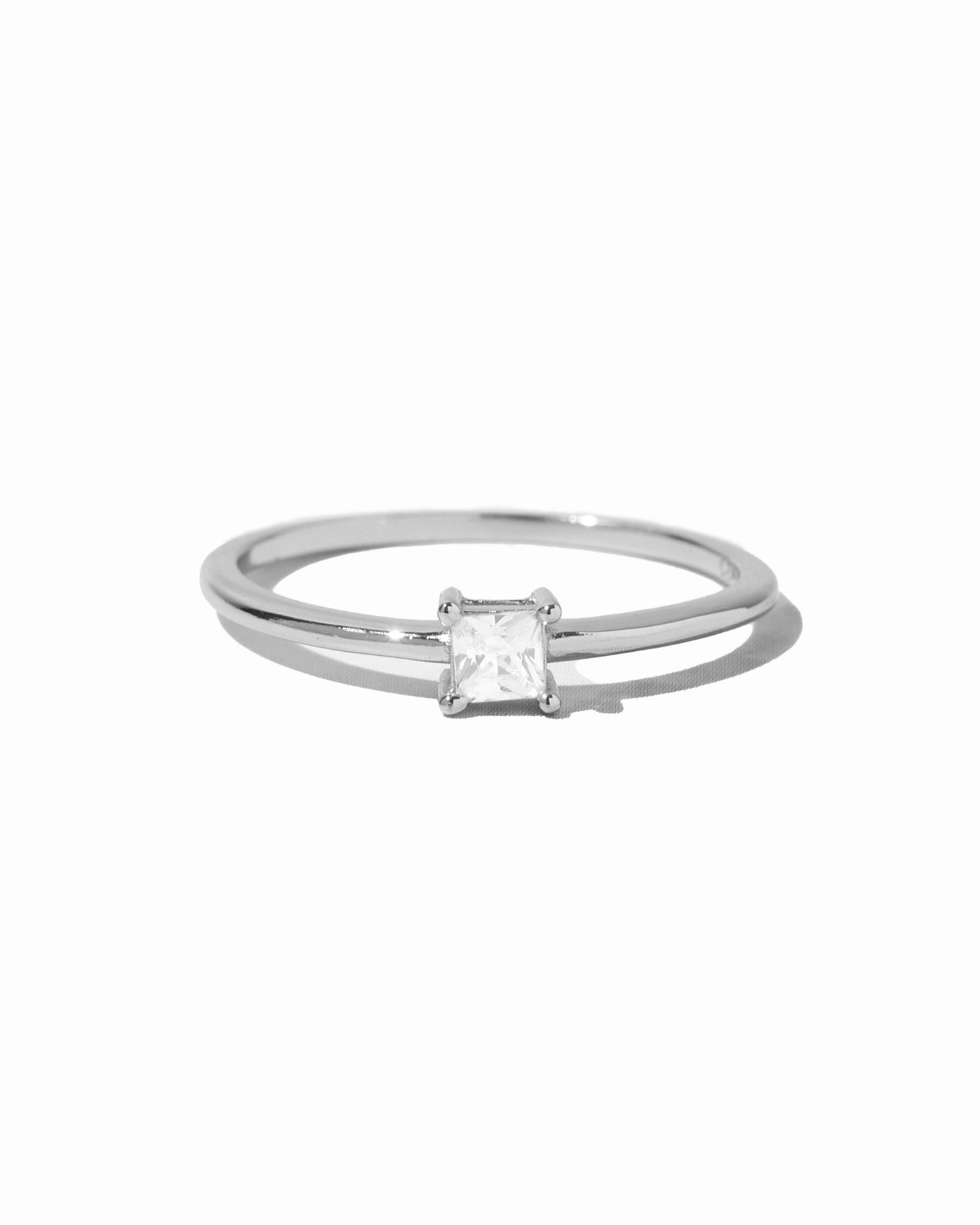 Princess Cut Dainty Ring