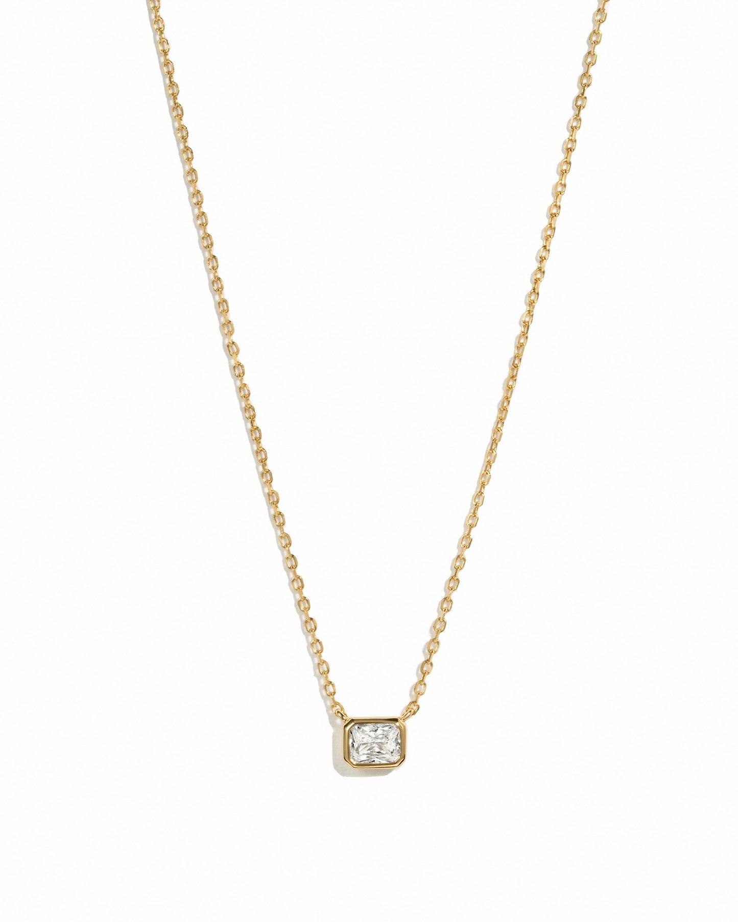 Radiant Bezel Necklace
