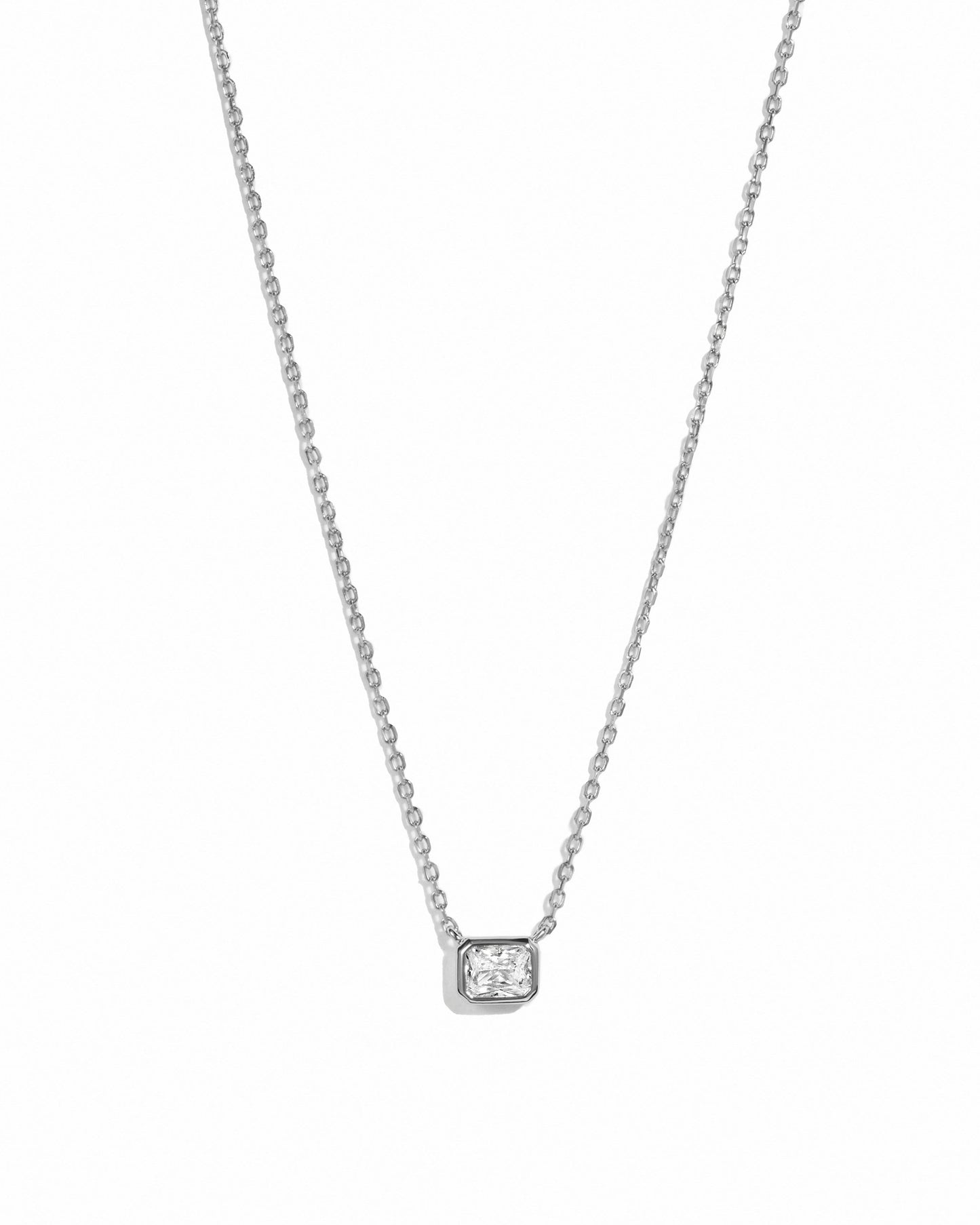 Radiant Bezel Necklace