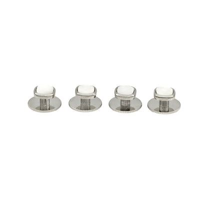 Rhod Mother Of Pearl Cushion Screw Shirt Stud (set of 4)