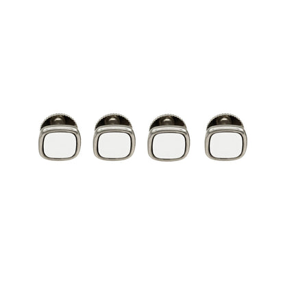 Rhod White Cushion Shirt Stud (set of 4)