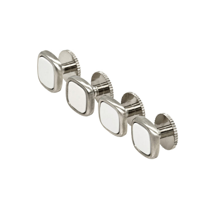 Rhod White Cushion Shirt Stud (set of 4)