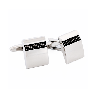 Rhodium Grey Cufflinks