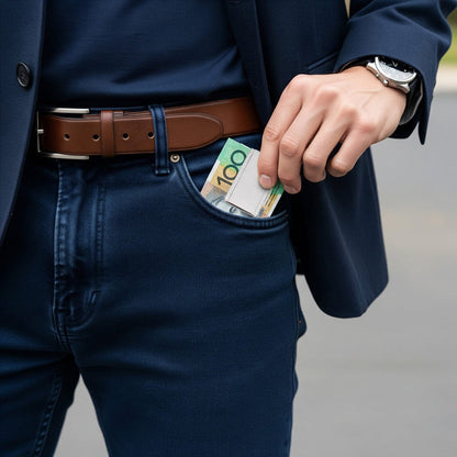 Rhodium Plated Money Clip