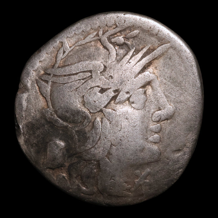 Roman Republic, M. Marcius, AR Denarius, Roma & Victory - 134 BCE - Roman Republic