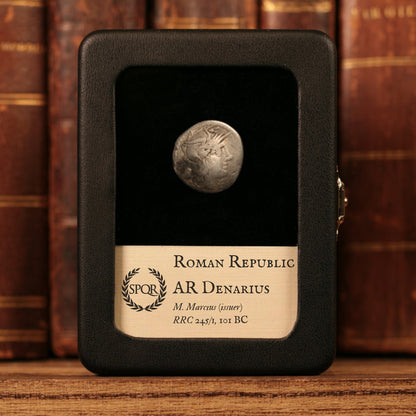 Roman Republic, M. Marcius, AR Denarius, Roma & Victory - 134 BCE - Roman Republic