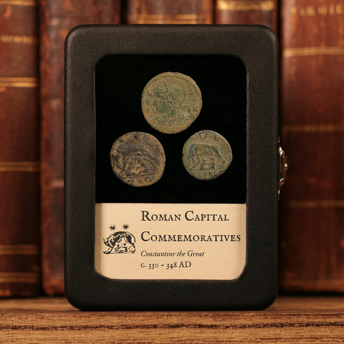 Rome, Constantine the Great, Lot of 3 Rome & Constantinople Commemorative Issues - c. 330 to 348 CE - Roman Empire
