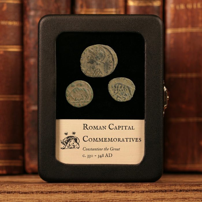 Rome, Constantine the Great, Lot of 3 "Urbs Roma" Commemorative Issues - c. 330 to 348 CE - Roman Empire