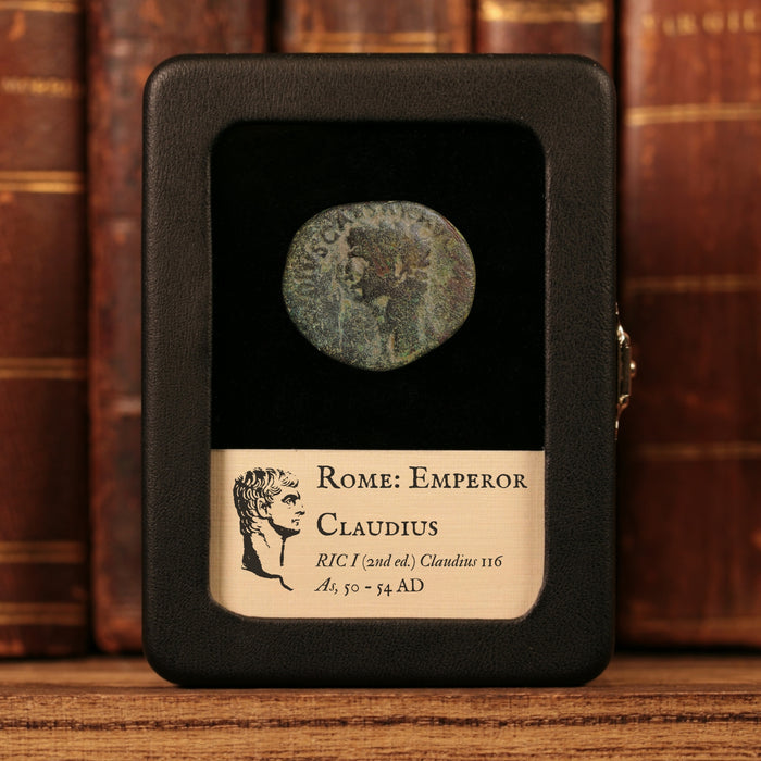 Rome, Emperor Claudius (Fourth Roman Emperor), AE As, Minerva (Goddess of Wisdom) - 50 to 54 CE - Roman Empire