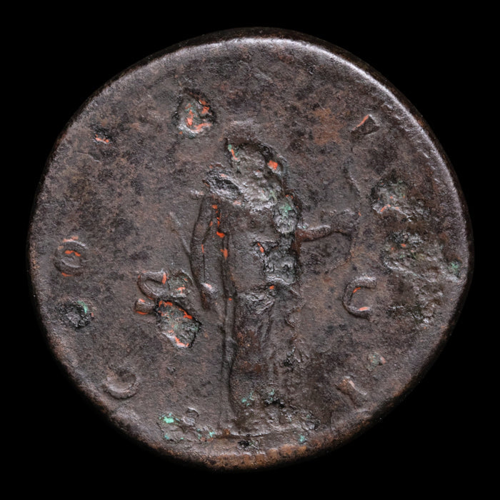 Rome, Emperor Hadrian, AE Sestertius, Diana (Goddess of the Hunt) - 124 to 125 CE - Roman Empire