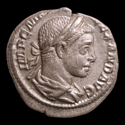 Rome, Emperor Severus Alexander, AR Denarius, Salus (Goddess of Safety) - 223 CE - Roman Empire