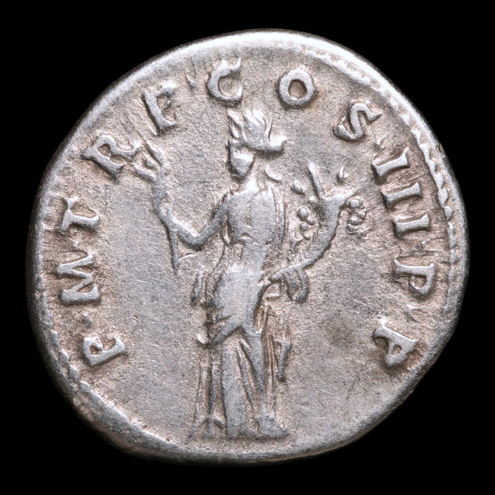 Rome, Emperor Trajan, AR Denarius, Pax (Goddess of Peace) - 100 CE - Roman Empire