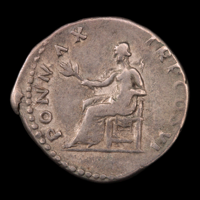 Rome, Emperor Vespasian, Denarius, Pax Reverse - 75 CE - Roman Empire