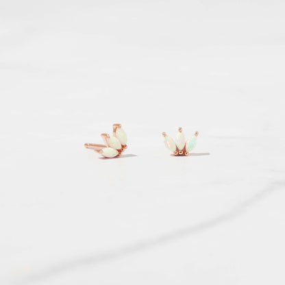 Tiny Opal Petal Studs