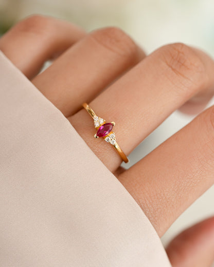 Ruby Marquise Ring