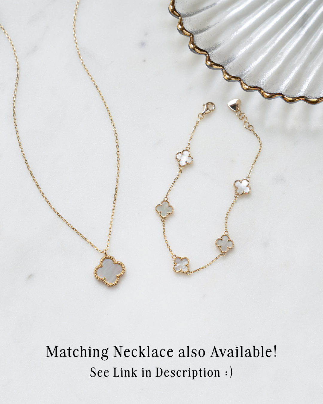 Mother of Pearl Clover Bracelet