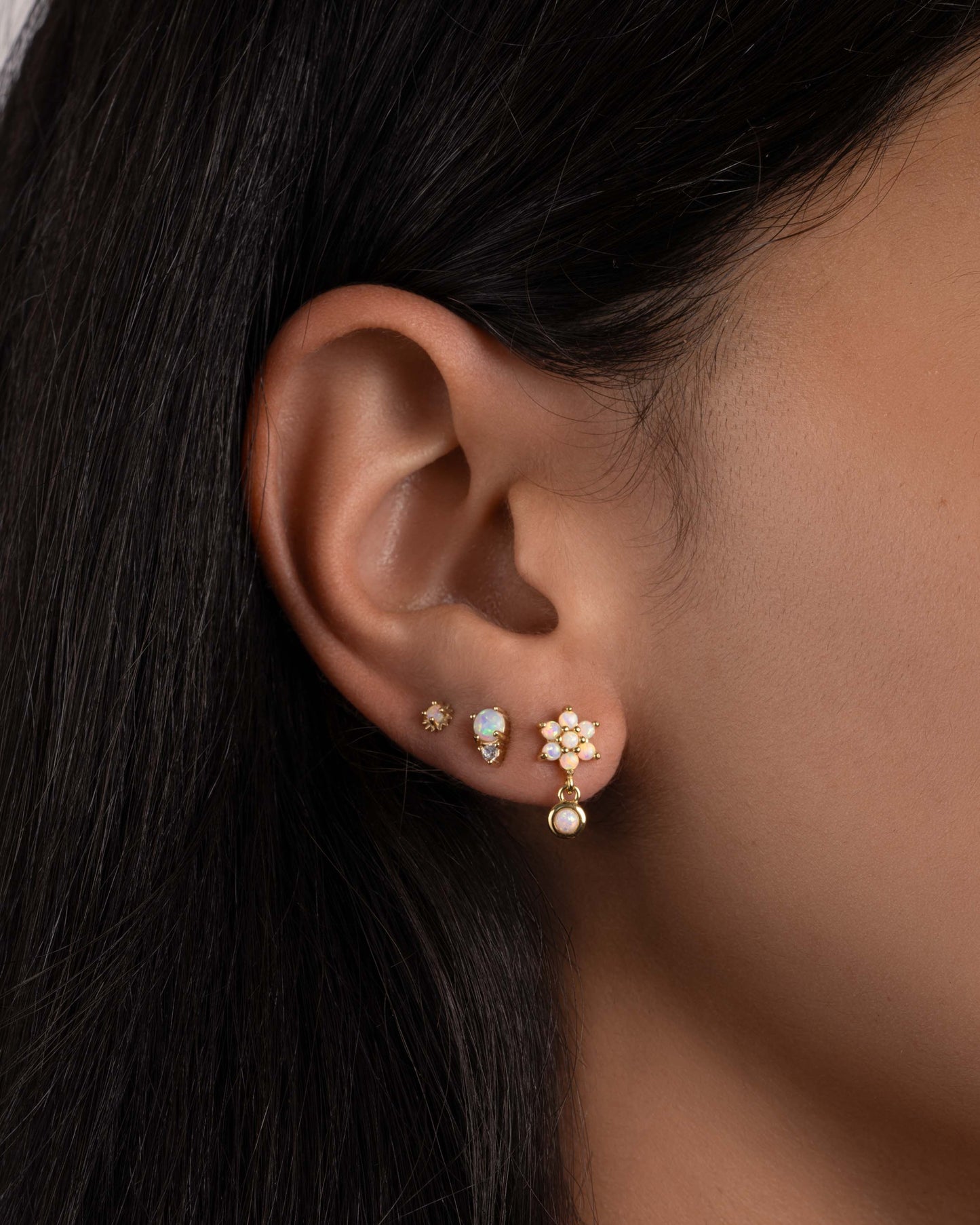 Dangling Opal Stud Earrings
