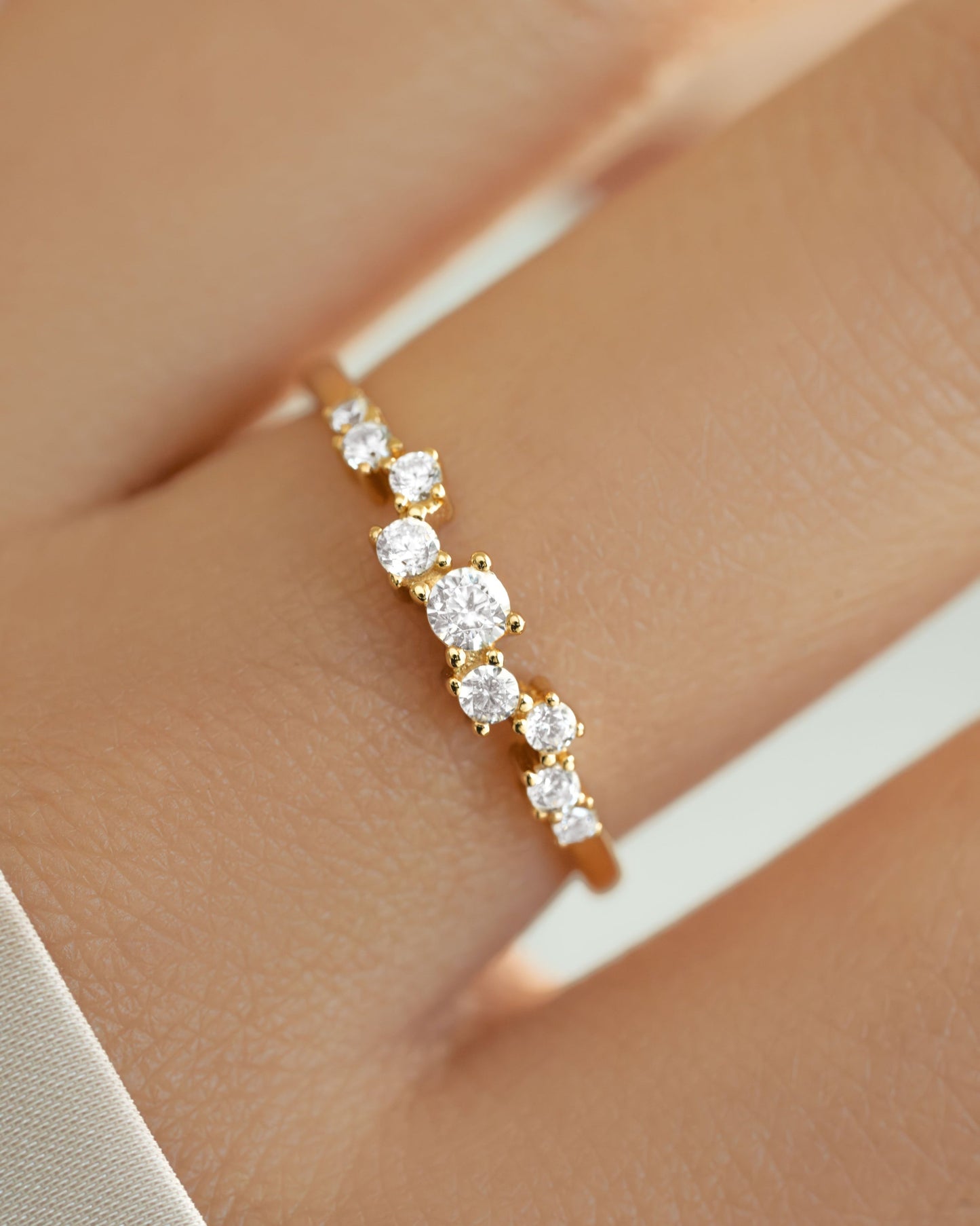 Diamond Cluster Ring