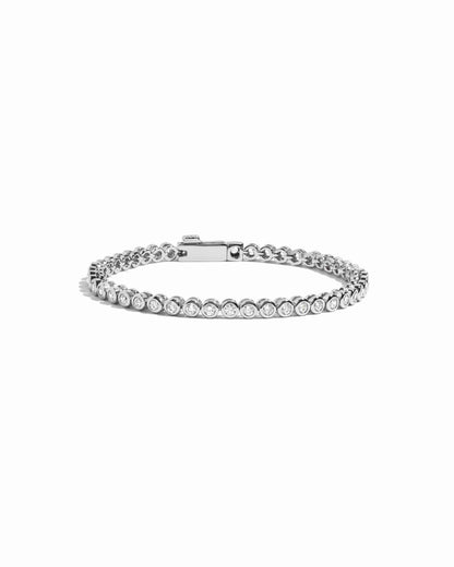 2.5mm Round Bezel Tennis Bracelet
