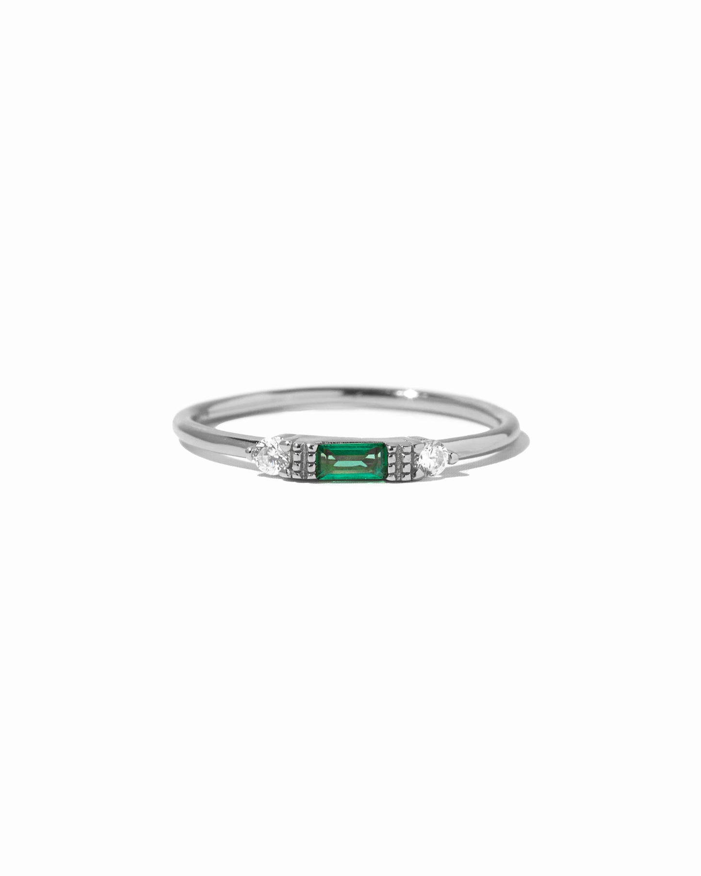 Emerald Baguette Ring