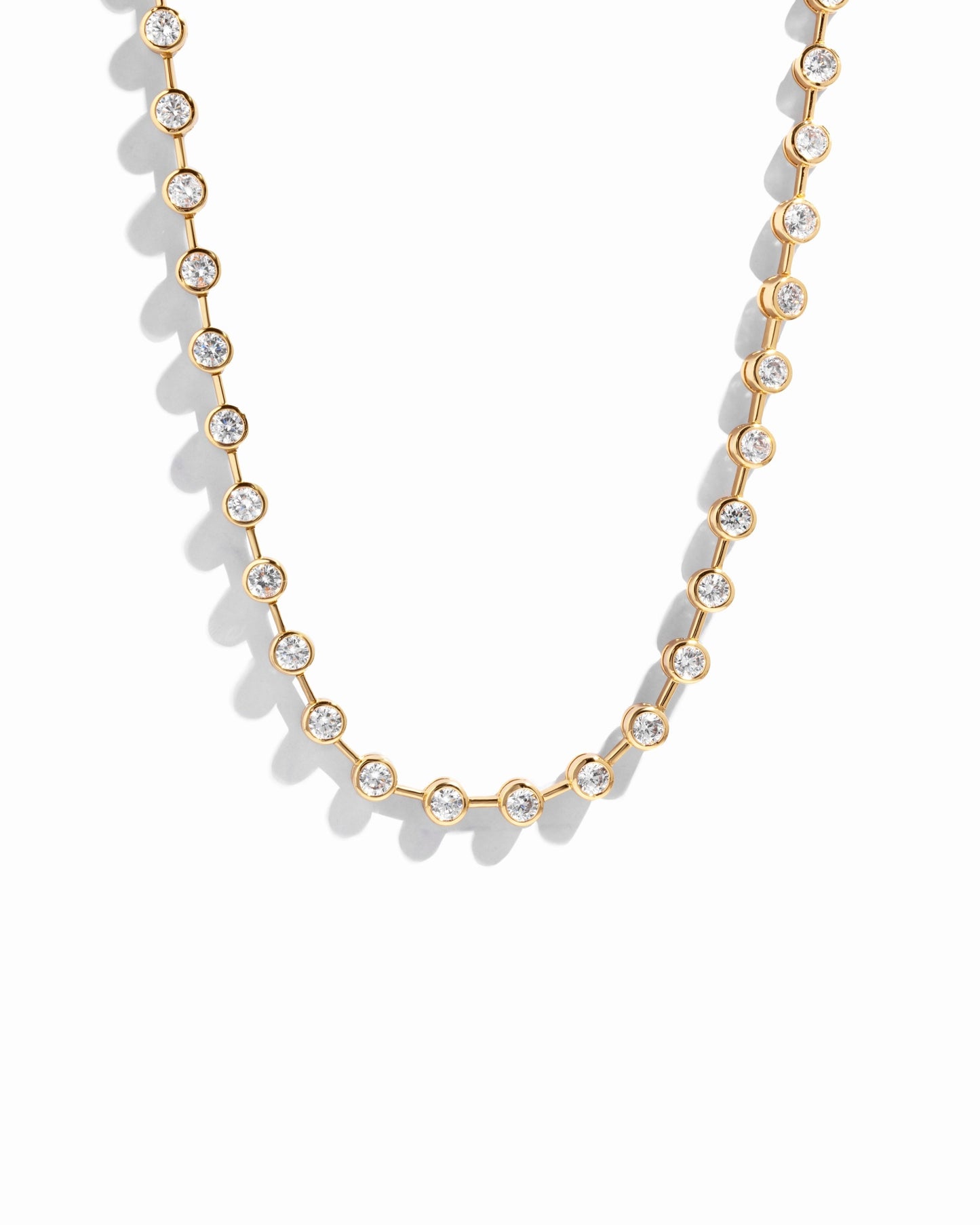 Icon Bezel Tennis Necklace