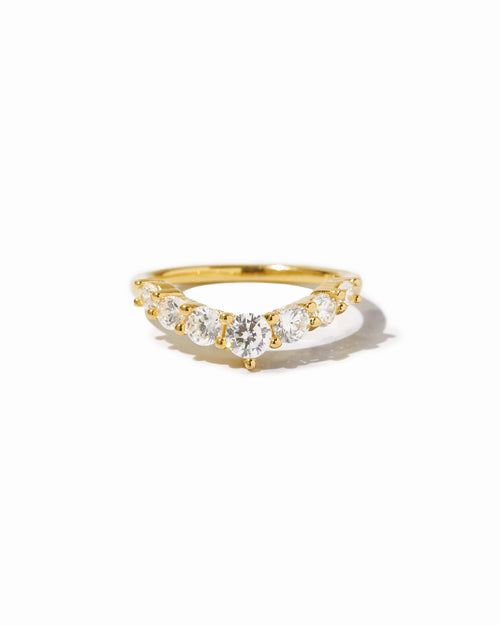 Studded Chevron Ring