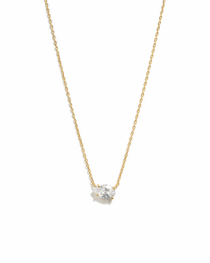 Sideways Pear Necklace