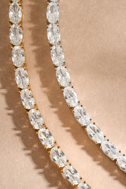 Oval Stone Tennis Bracelet