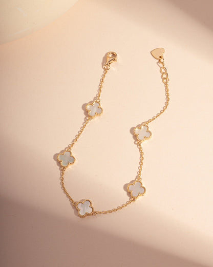 Mother of Pearl Clover Bracelet