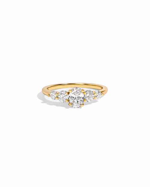 Oval Cluster Ring