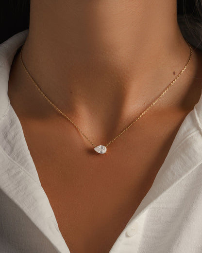 Sideways Pear Necklace