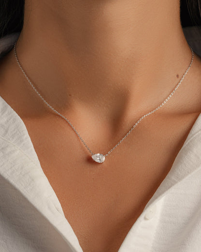 Sideways Pear Necklace