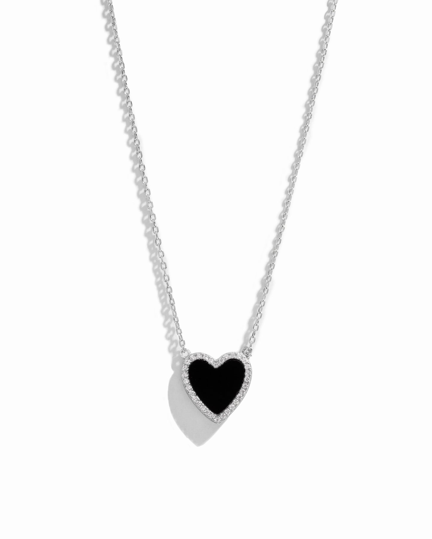 Black Onyx Heart Necklace