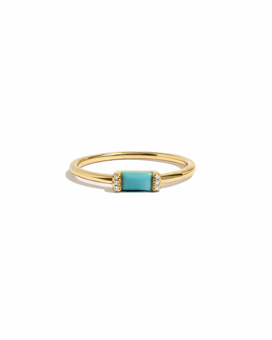 Turquoise Simple Baguette Ring