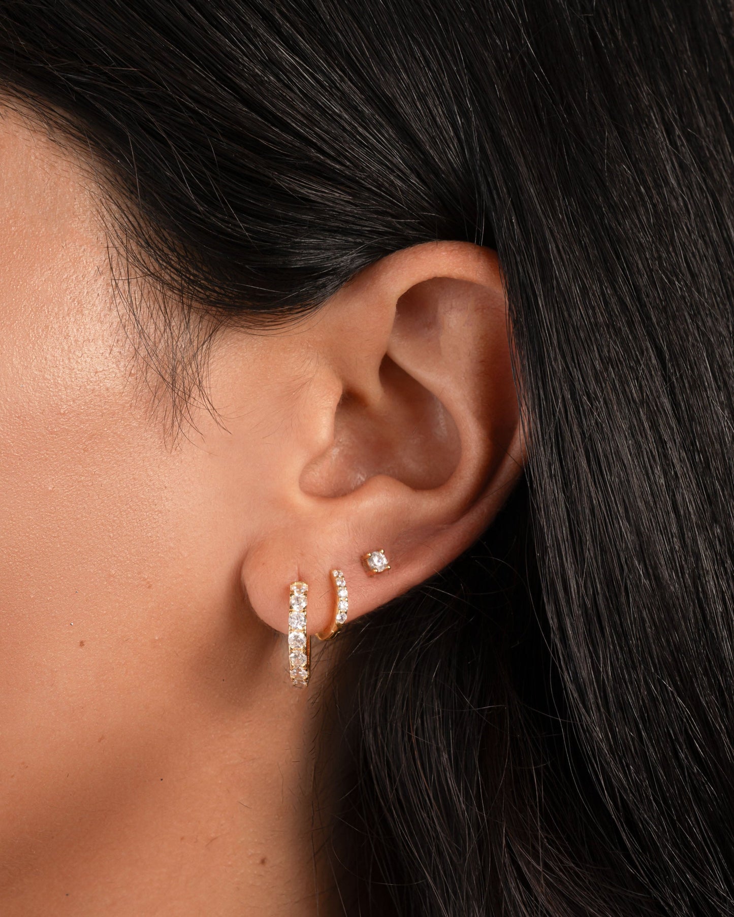 Studded Hoop Earrings