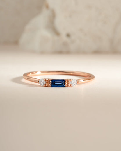 Sapphire Baguette Ring