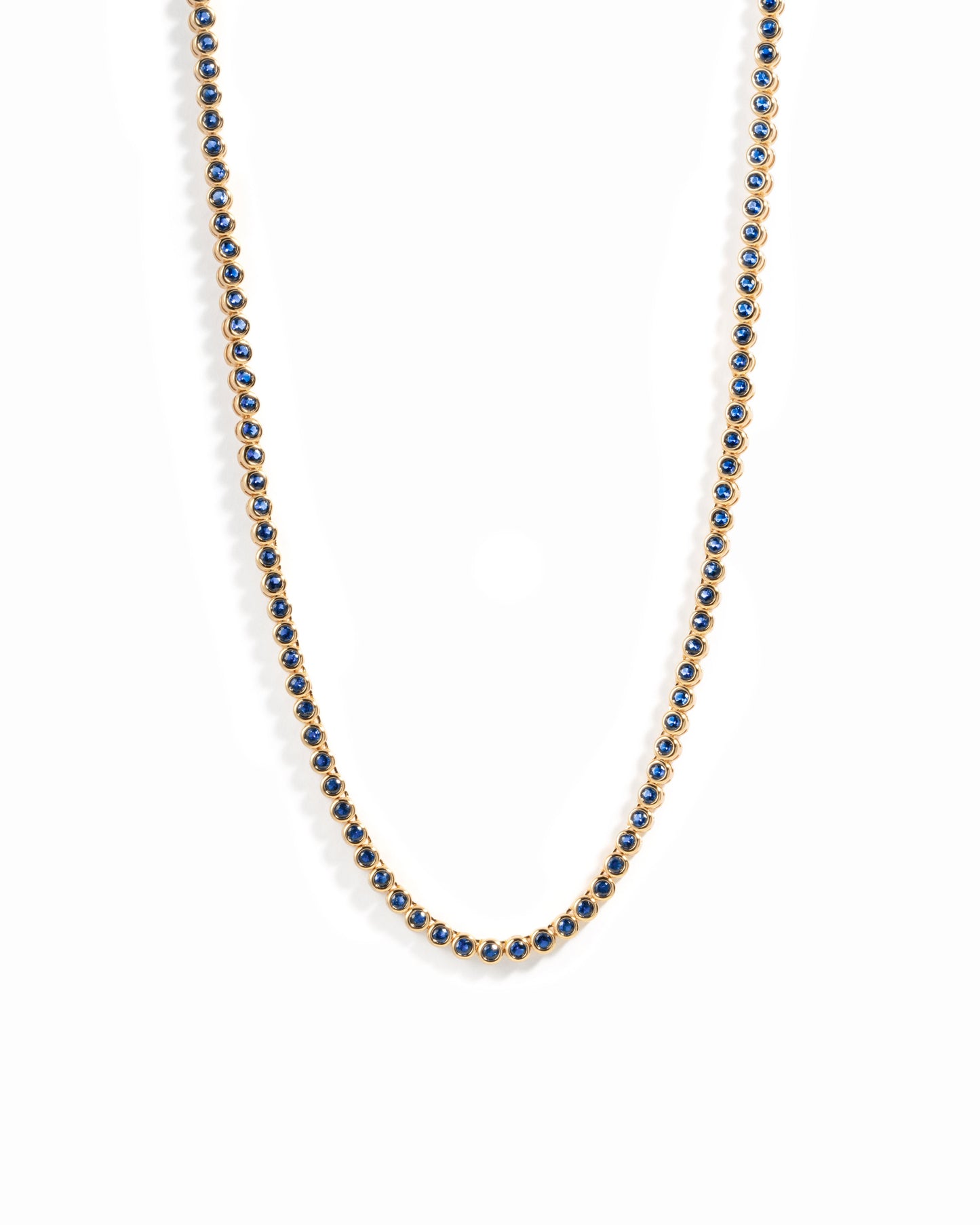 Sapphire Bezel Tennis Necklace